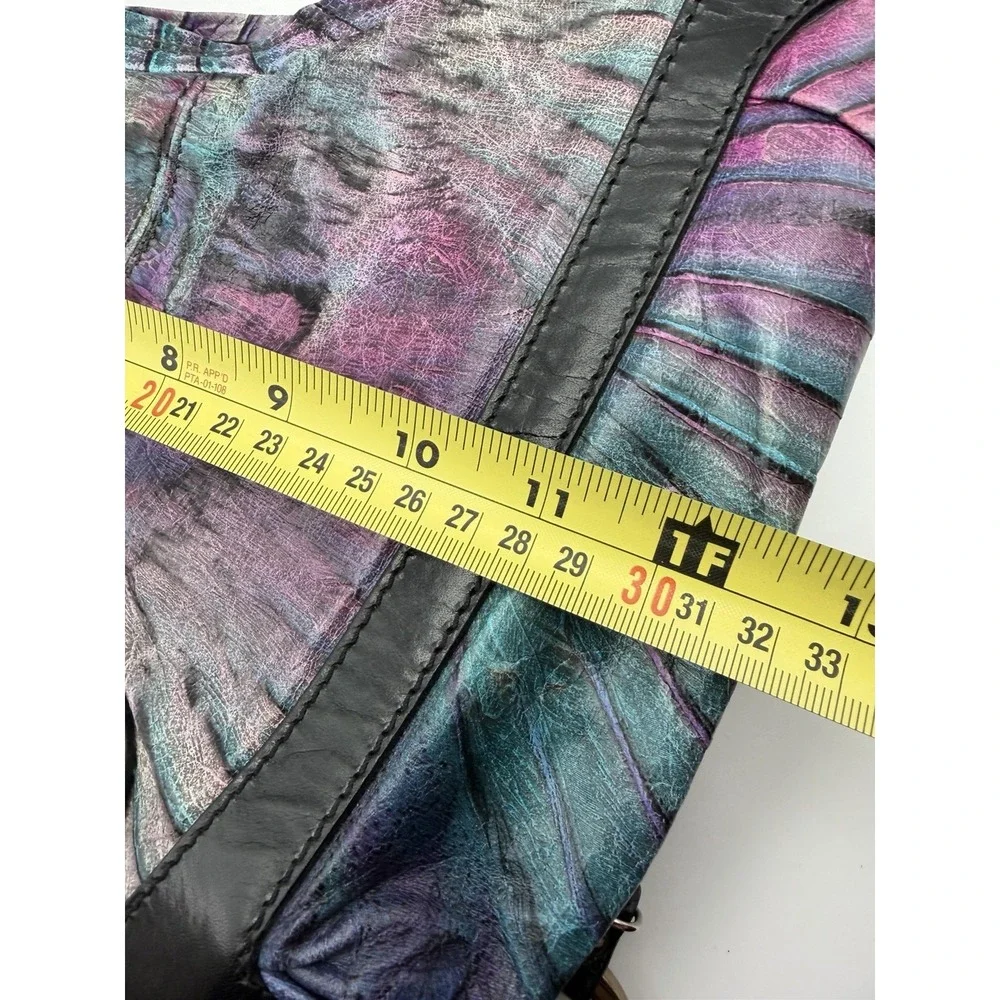 Fendi Iridescent Mermaid Leather Hobo Bag Crystal Rare Made Italy